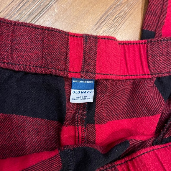 Old Navy Women’s Flannel Pajama Bottoms Pants Buffalo Plaid Large Short Petite - Picture 4 of 5